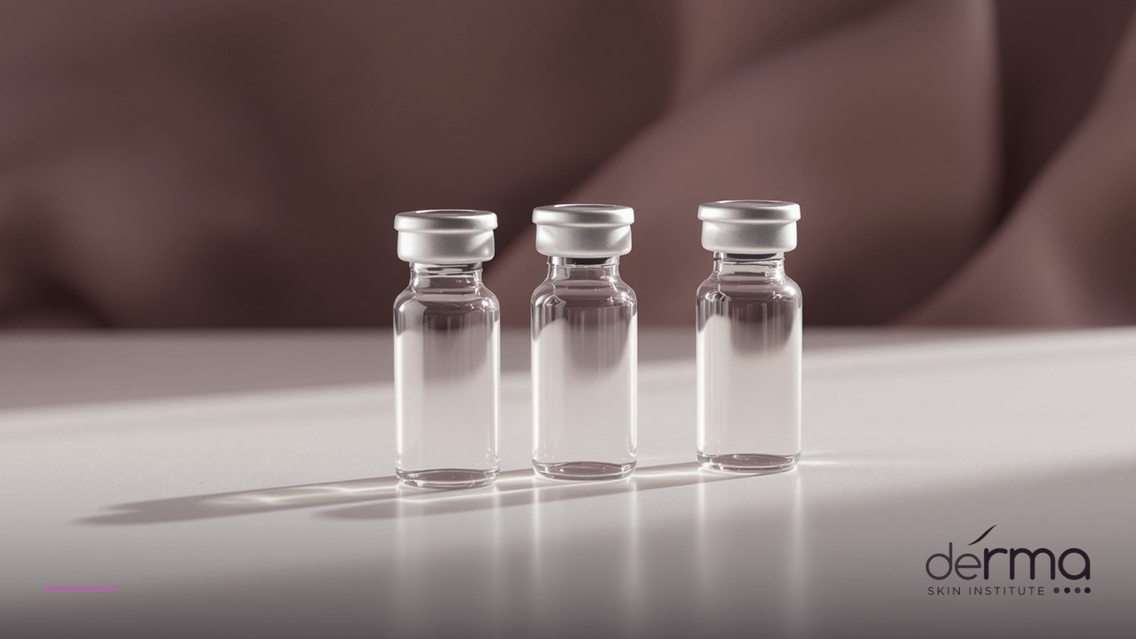 Three unbranded medical vials representing Botox, Dysport and Xeomin comparison