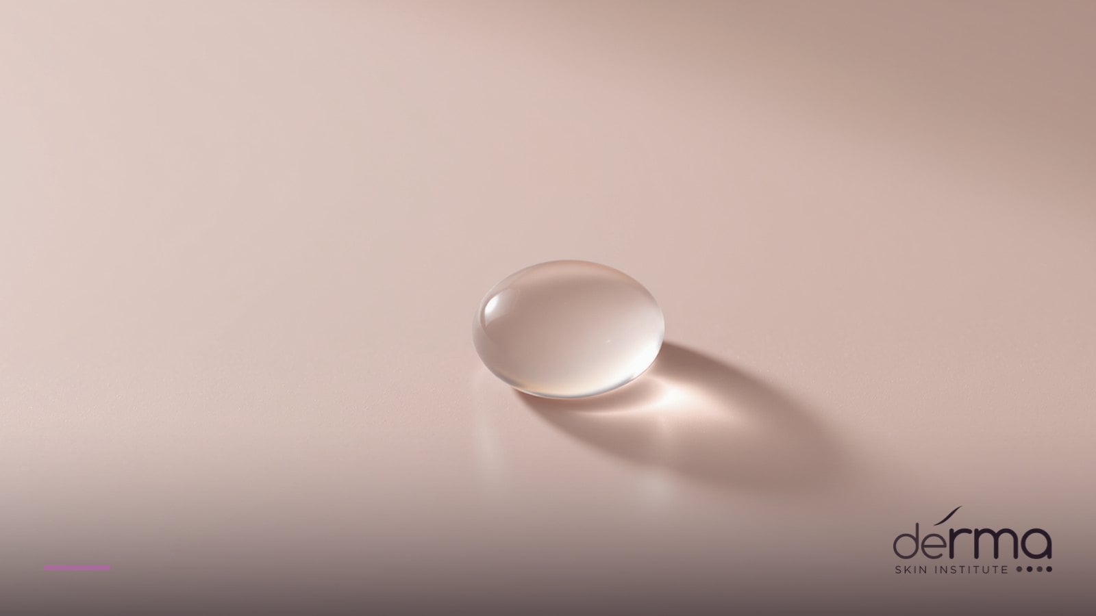 A droplet of hyaluronic acid gel, the material used in dermal fillers