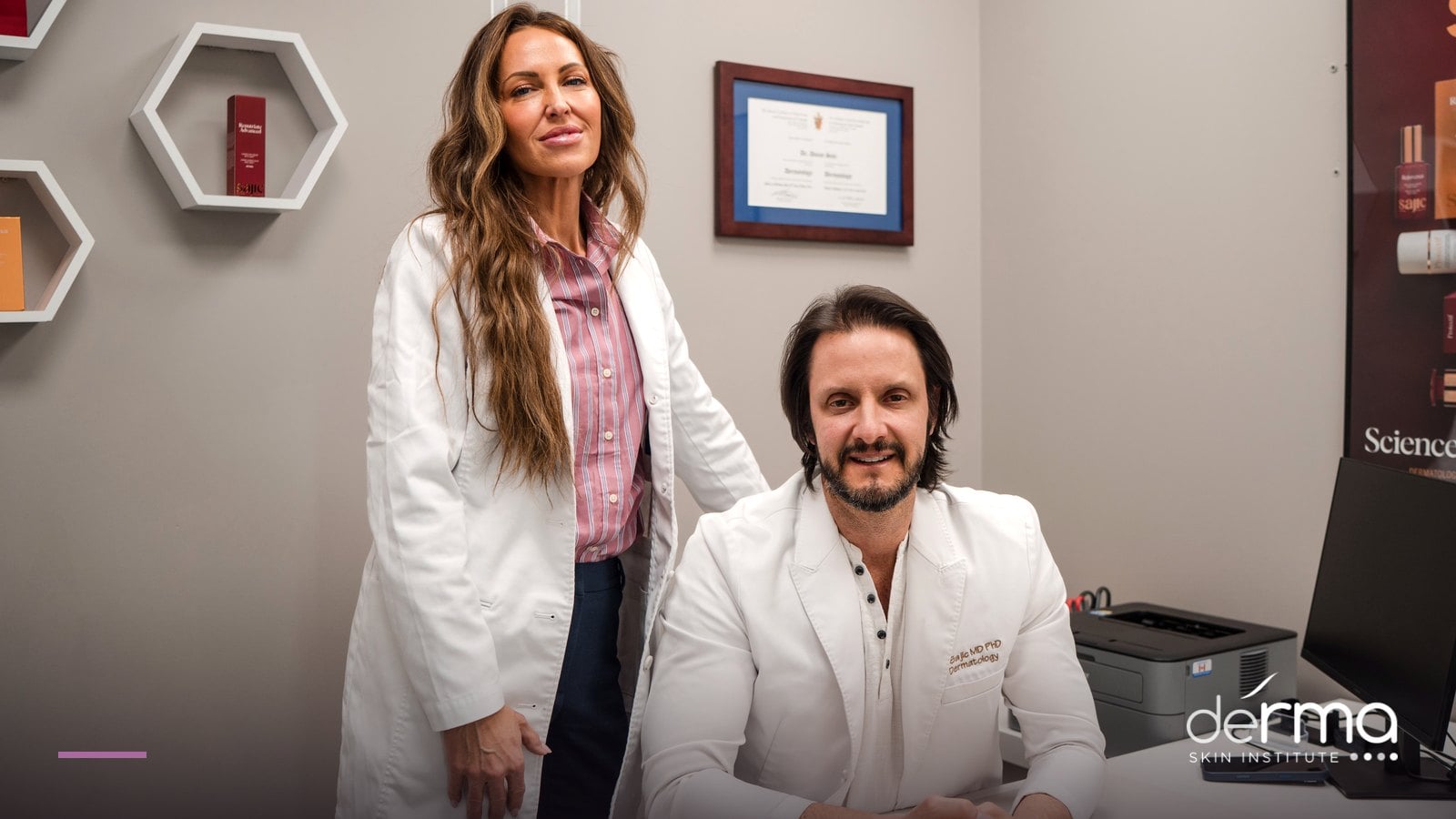 Dr. Dusan Sajic, board-certified dermatologist, in the treatment office at deRMA Skin Institute Guelph